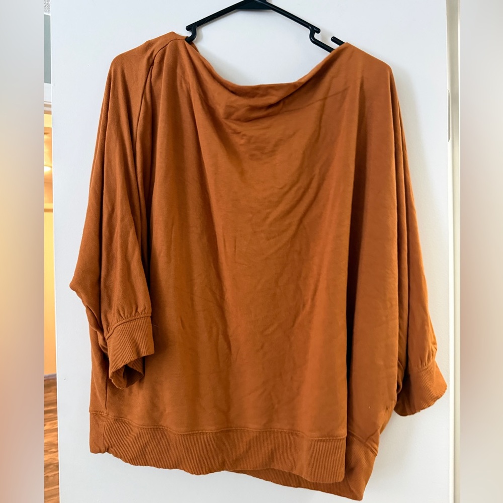 Simply Vera Vera Wang Burnt Orange Boat Neck Sweater XXL